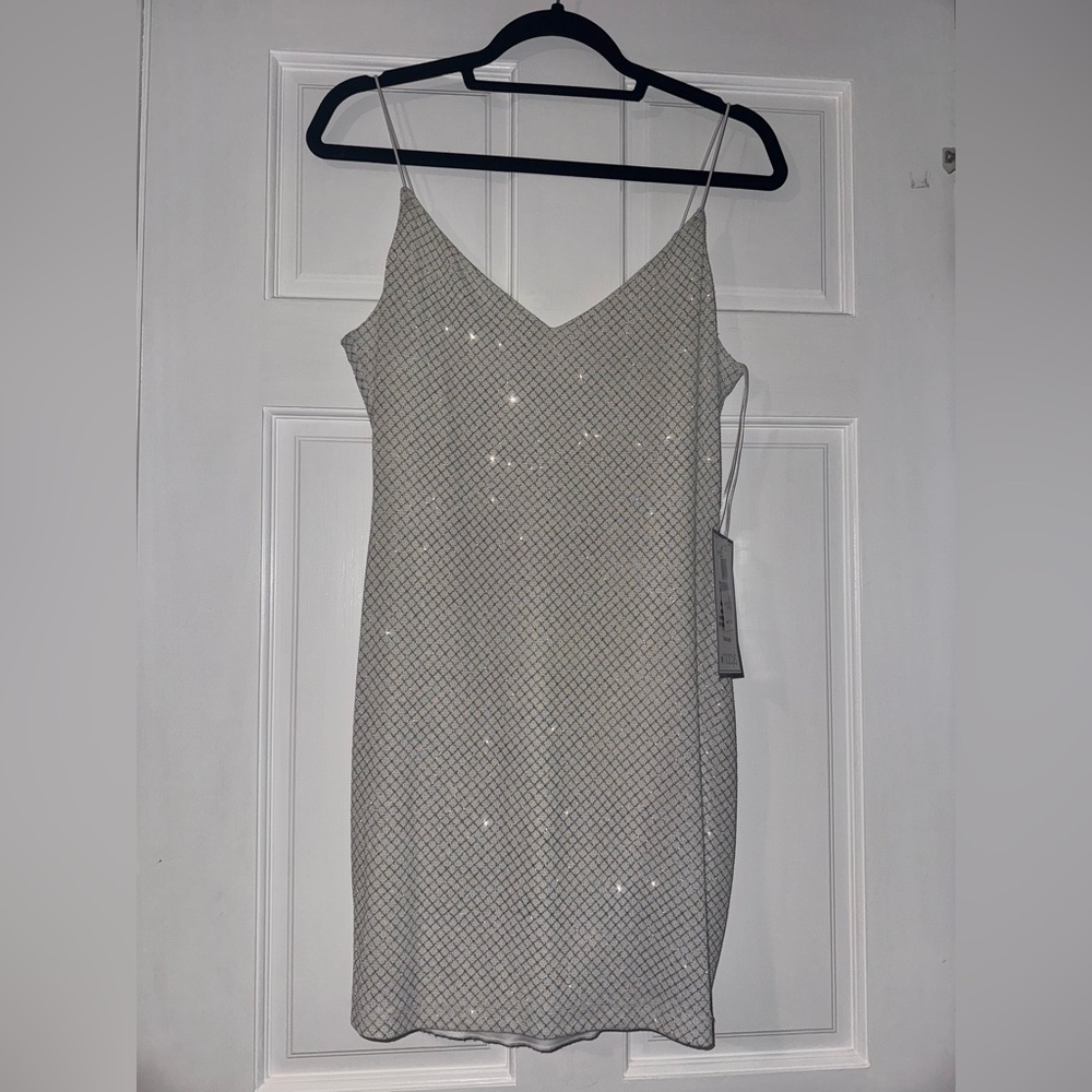 Macy's Shimmering Silver Dress